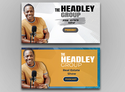 Podcast Cover Design banner design branding cover design design graphic design podcast podcast art podcasting poster design real estate real estate branding social media design social media templates white yellow