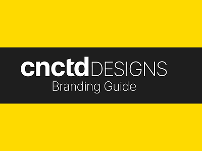 CNCTD Designs Branding Guide branding branding design design flat illustrator logo logo design minimal minimalist vector