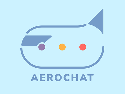 AeroChat app branding design flat graphic design icon illustration logo minimal vector