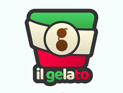 il gelato brand brand design branding branding design company brand logo company branding company logo design dessert flat gelato graphic design ice cream illustration italia italian italian restaurant logo minimal parlor