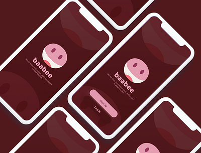 baabee — Sign up/login page app mockup. app app design design food app food app ui mockup mockup design mockups page design page layout restaurant app ui ui ux ui design ui ux design uidesign uiux ux ux design uxdesign