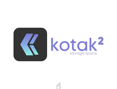 kotak² app app logo app logo design app logo icon brand branding company branding company logo design flat graphic design icon illustration logo logo design minimal offline storage app storage space