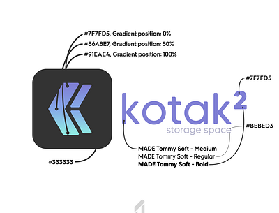 kotak² app brand branding company branding company logo description design detail detail page details details page flat graphic design icon illustration logo minimal