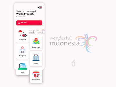 WonInd Tourist Mobile App Design Concept