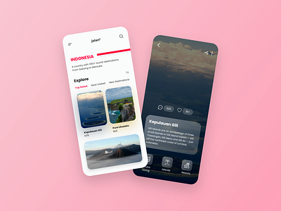 jalan² — Tourist Mobile App UI/UX Design Concept 🏖 archipelago beach beautiful design destination destinations graphic design holiday illustration indonesia mobile mobile app mountains nature tourism tourist ui uiux ux wonderful