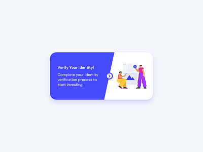 Identity verification card for an investment app! 🔳 animation application button card flat identity illustration investment mobile mobile app mobile application shadow ui ui ux user experience user interface ux