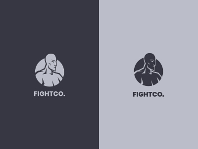 FIGHTCO. affinity circle design fit fitness health icon idasu logo muscle silhouette workout