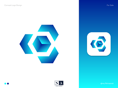 Cube Logo by NA app branding design graphic design icon illustration logo ui ux vector