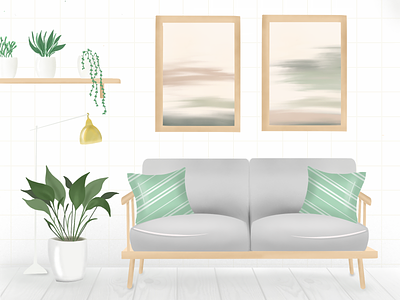 Home Design branding classification clean design green home illustration illustrator procreate ui vector