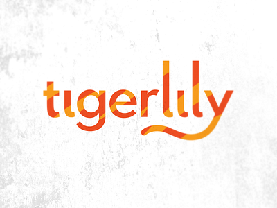 Tigerlily flower logo logotype orange red tiger type yellow