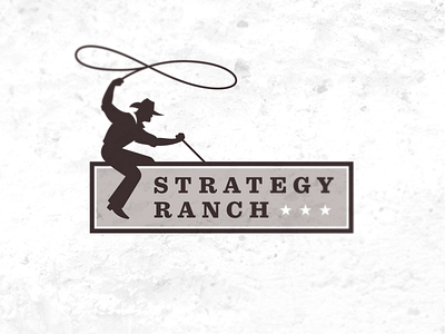 Strategy Ranch logo boot brown cowboy design hat lasso logo marketing serif