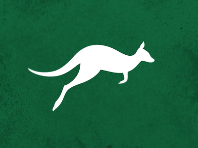 Kangaroo animal green icon illustration jump kangaroo logo silhouette zoo
