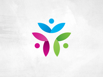 Health logo alliance blue design green health healthcare human leaves logo magenta medical person