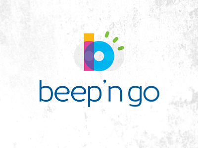 Beep Beep! app b blue cyan green logo mobile purple technology yellow