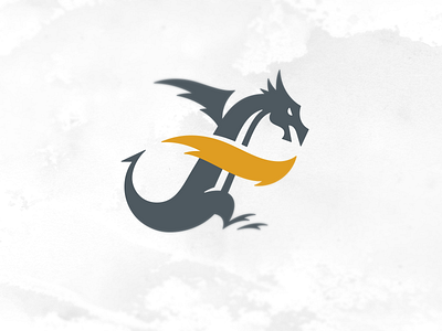 Rawr! Dragon! dragon f fire flame fly illustration logo