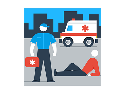 EMS Spot Illustration 2 ambulance emergency ems health hospital icon illustration medical