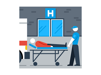 EMS Spot Illustration 3 ambulance emergency ems health hospital icon illustration medical