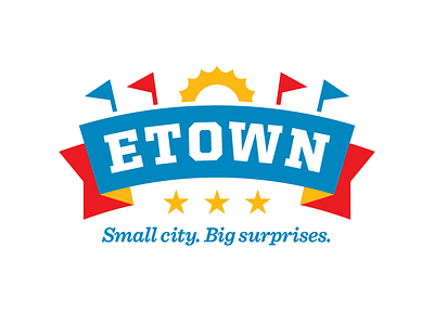 Town logo banner city design logo pennants sports sun town