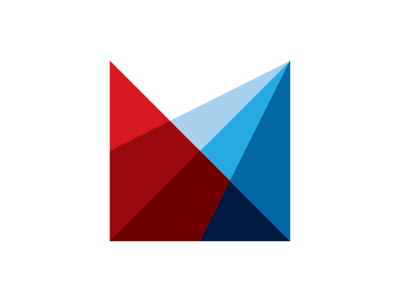 Healthcare Co. logo concept blue clean colorful consulting cyan health healthcare iconic indigo initial layer letter logo m maroon medical navy overlap partnership professional red service simple transparent