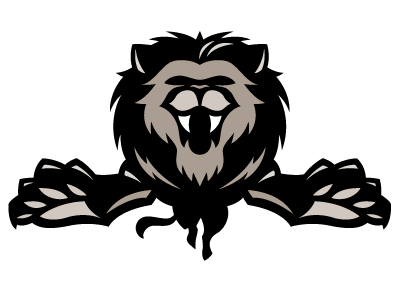 Lion illustration animal black brown cat event fangs fur iconic illustration jump jumping leap leaping lion paw paws tail tan teeth zoo