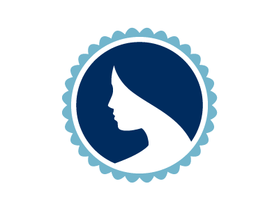 Augusta Plastic Surgery logo concept beauty blue circle circular face health human iconic logo medical navy person plastic profile side simple woman