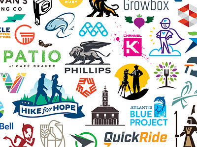 Logos Logos branding collage design icon identity illustration logo pattern samples work