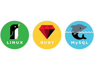 Fun Icons coding design dolphin fun iconography icons illustration penguin playful ruby software technology