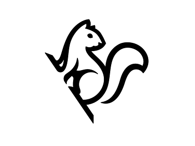 Squirrel logo animal branding design icon identity illustration logo publisher simple squirrel tail