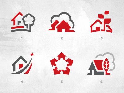Home Services logo concepts cloud growth home homeowner house management residential service star tree