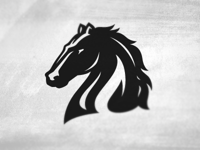 Horse logo animal beer black head heroic horse iconic illustration logo simple white