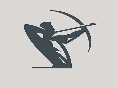 Archer Logo archer archery arrow bow branding design icon iconic identity illustration logo simple