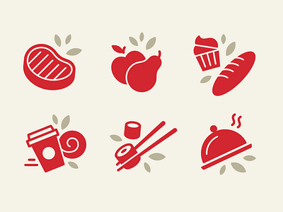 Grocery Store Icons branding coffee design food fruit grocery icon icons illustration logo meat sushi vector