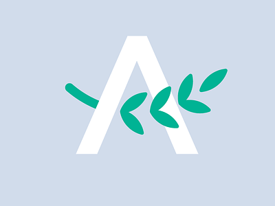 Home Healthcare Logo branding design icon iconic illustration leaf leaves letter a logo monogram simple typography vector