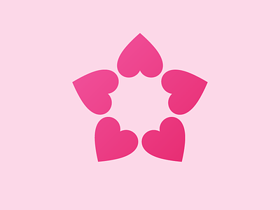 Happy Valentine's Day! branding design foundation health healthcare heart icon illustration logo pink star sun vector