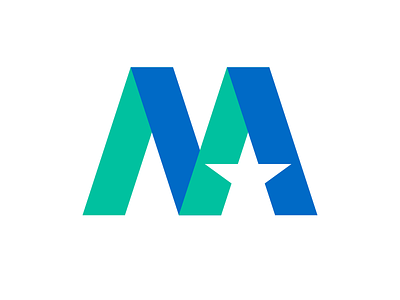Monogram M Logo branding design icon identity letter m logo simple star typography vector