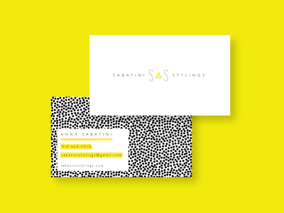 Sabatini Stylings Business Cards branding business cards fashion icons styling vector