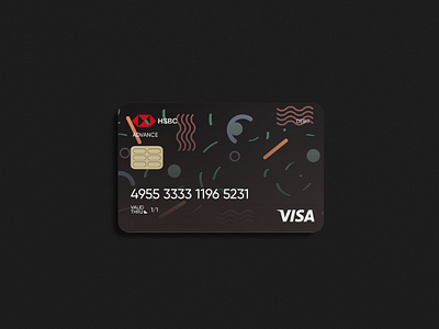 HSBC (LK) Cards redesign concept 04 black branding deszs flat logo ux white