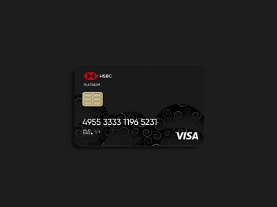 HSBC BANK. (LK) Cards redesign concept 05 black branding deszs flat logo ux white