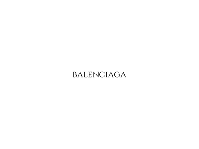 If I could rebrand big brands ; balenciaga. black branding deszs flat logo white