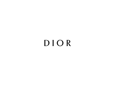 If I could rebrand big brands ; dior black branding deszs flat logo ui ux white