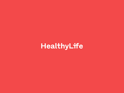 Concept Logo For HealthyLife™ black branding deszs flat identity illustration logo ui ux white