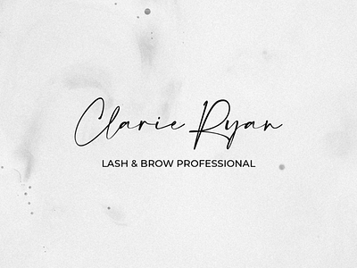 Design concept for clarie ryan™ black branding deszs flat logo white