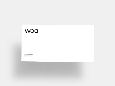 woa - envelope design fashion minimal stationary white