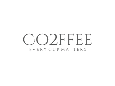 Co2ffe concept design. branding flat illustration logo typography