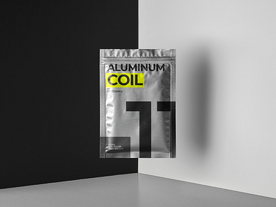 Aluminum coil by tozaku. /Packaging design. aluminum flat packaging packet