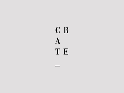 Crate_ Branding design. 2d branding classy design elegant fashion flat freelance illustrator logo luxurious minimal