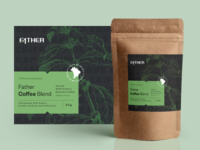 Father Coffe Blend Packaging graphic design packaging