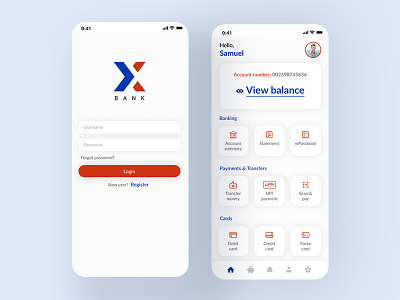Xbank App - Banking App UI app app design banking design finance finance app minimal ui ui challenge ux