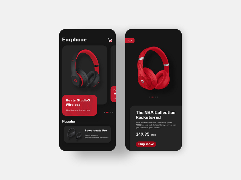 Earphone App by WHL on Dribbble