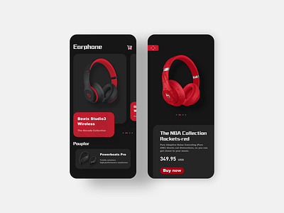 Earphone App ui ux 品牌 商标 应用 设计